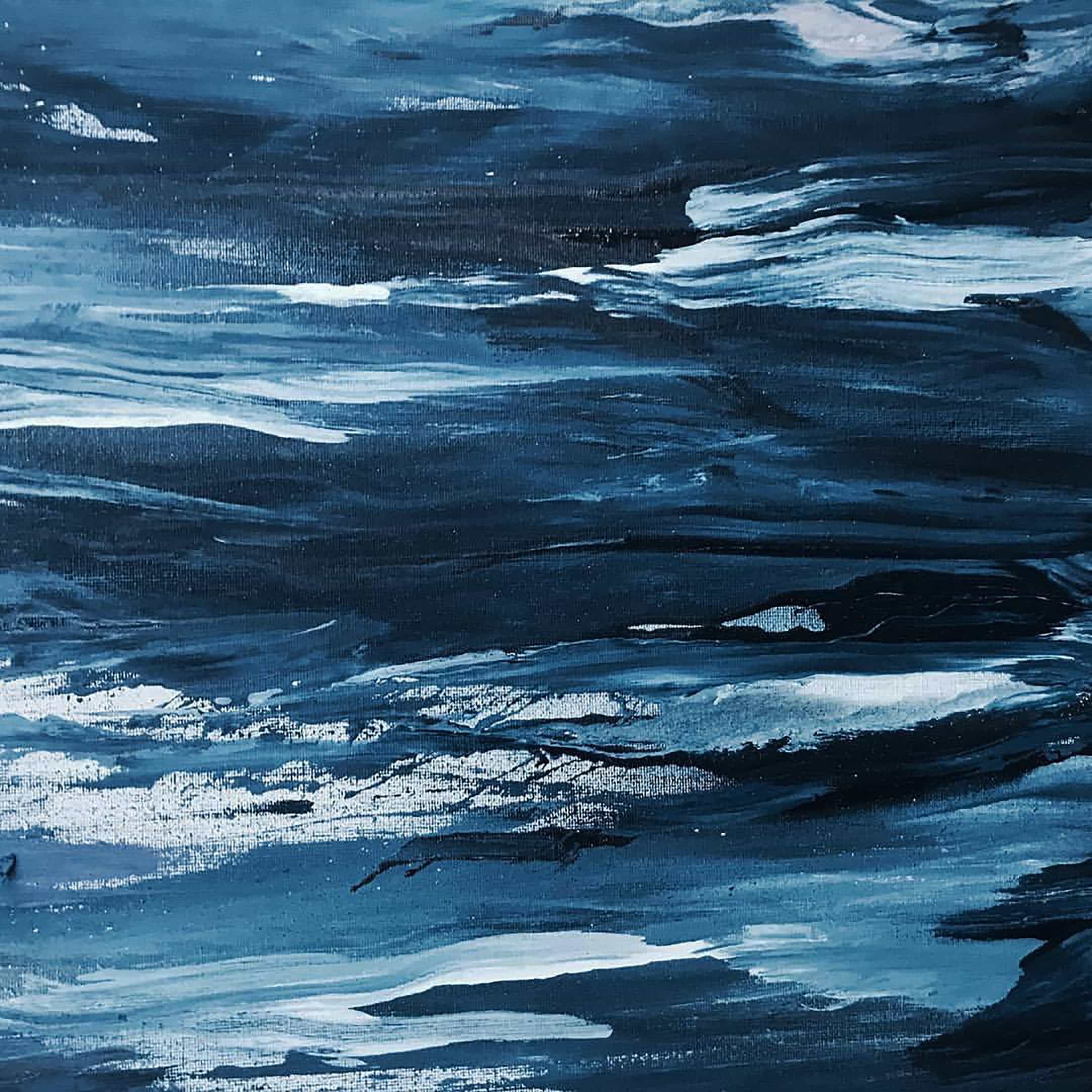 Blue oil painting